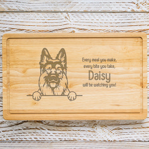 Personalised Chopping Board - Dog Breed & Name