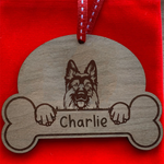 Personalised Dog Breed & Name Christmas Decoration