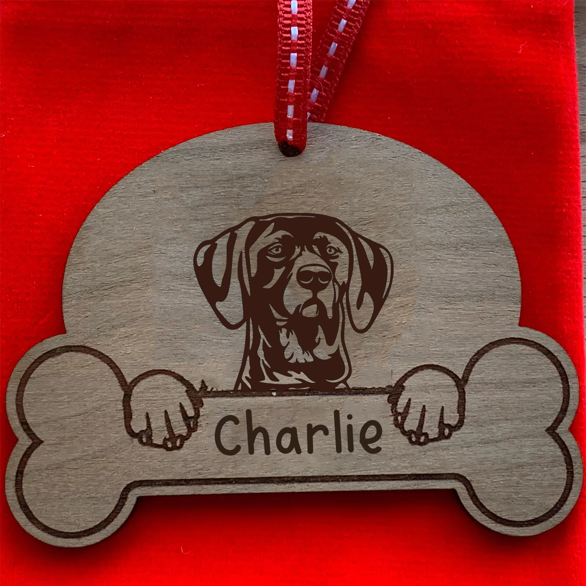 Personalised Dog Breed & Name Christmas Decoration