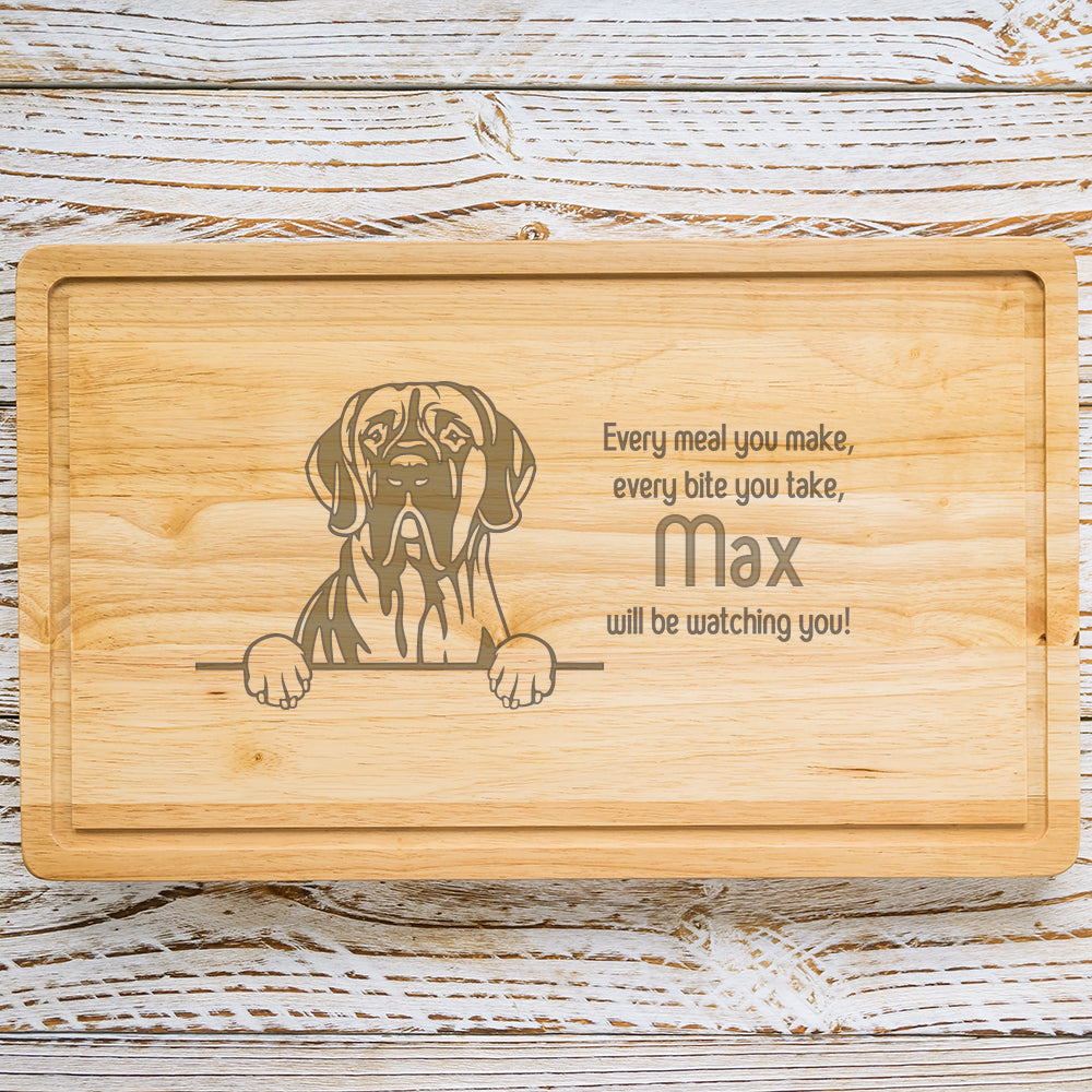 Personalised Chopping Board - Dog Breed & Name