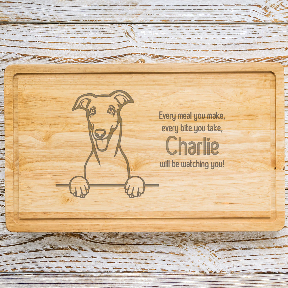 Personalised Chopping Board - Dog Breed & Name