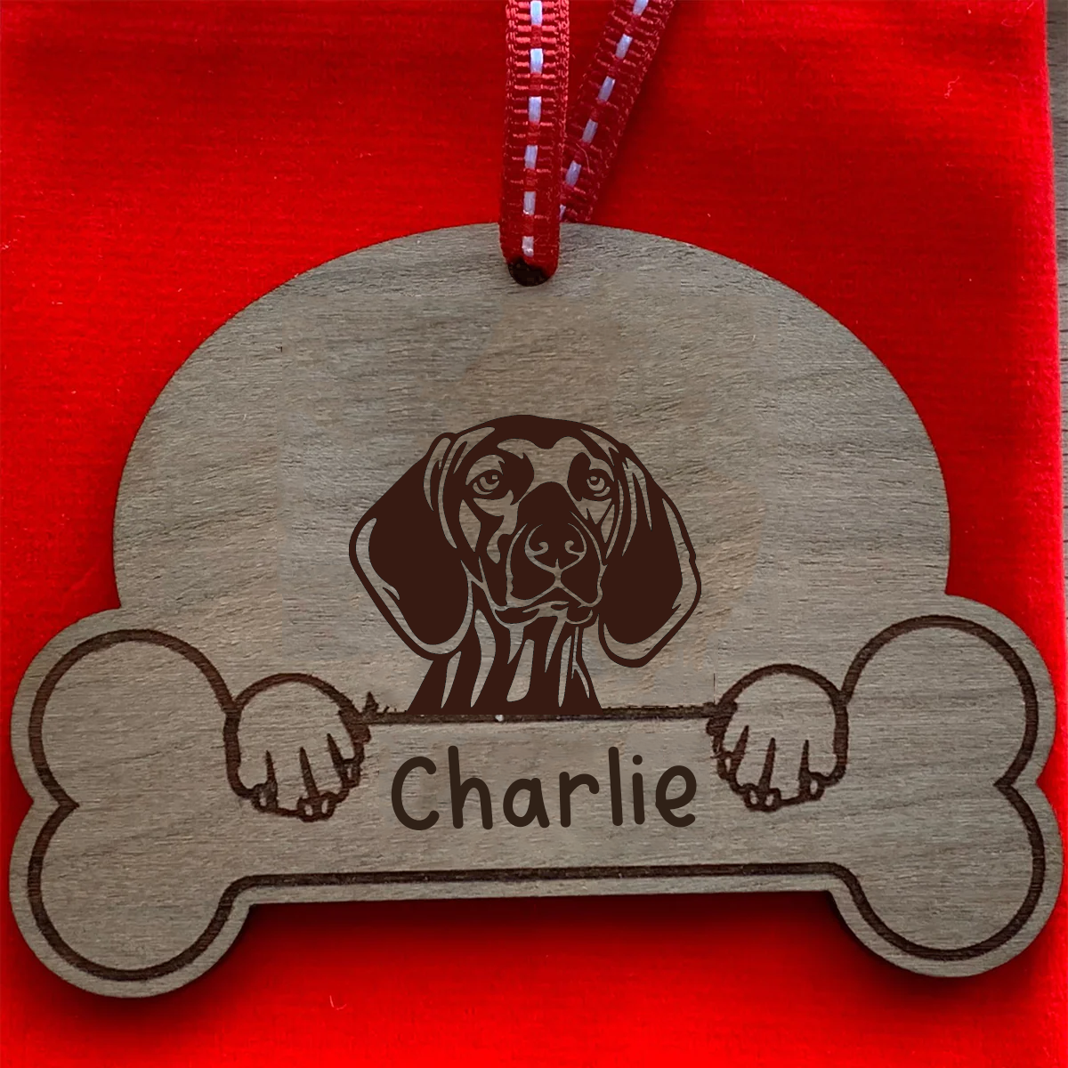 Personalised Dog Breed & Name Christmas Decoration