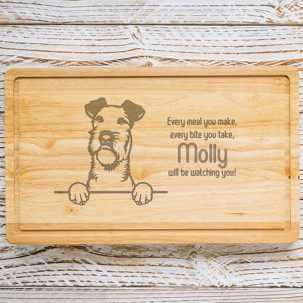 Personalised Chopping Board - Dog Breed & Name