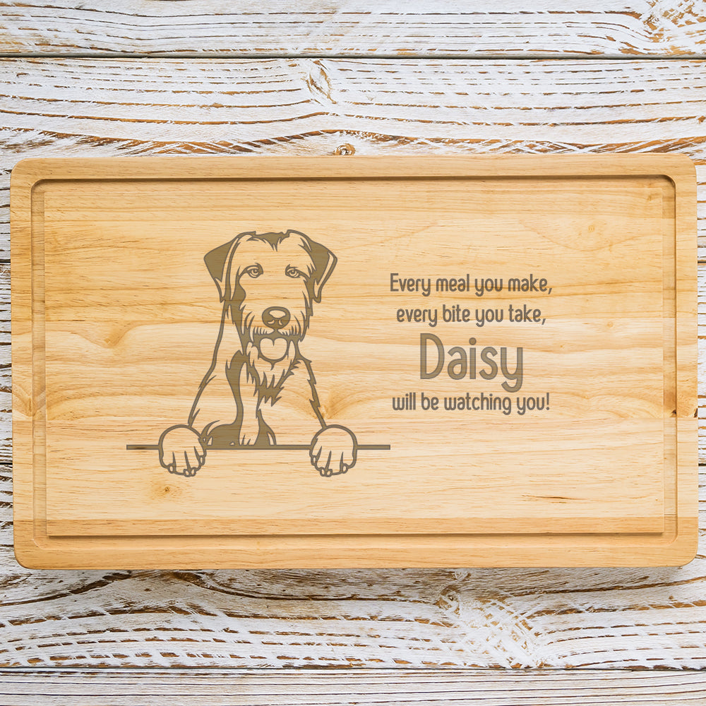 Personalised Chopping Board - Dog Breed & Name