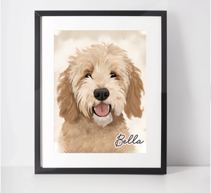 Personalised Labradoodle Art Print