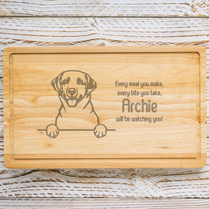 Personalised Chopping Board - Dog Breed & Name