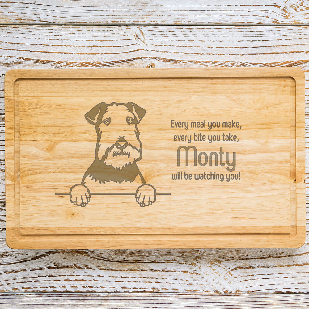 Personalised Chopping Board - Dog Breed & Name