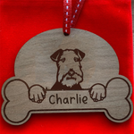 Personalised Dog Breed & Name Christmas Decoration