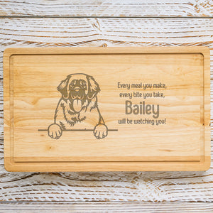 Personalised Chopping Board - Dog Breed & Name