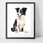 Personalised Border Collie Art Print