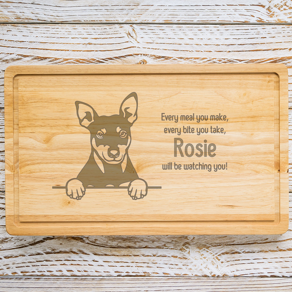 Personalised Chopping Board - Dog Breed & Name