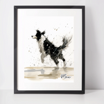 Personalised Border Collie Art Print