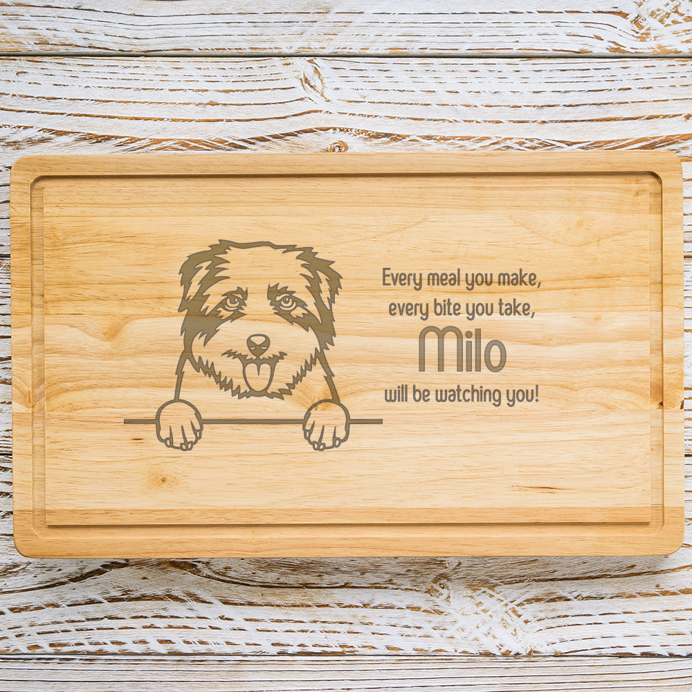 Personalised Chopping Board - Dog Breed & Name