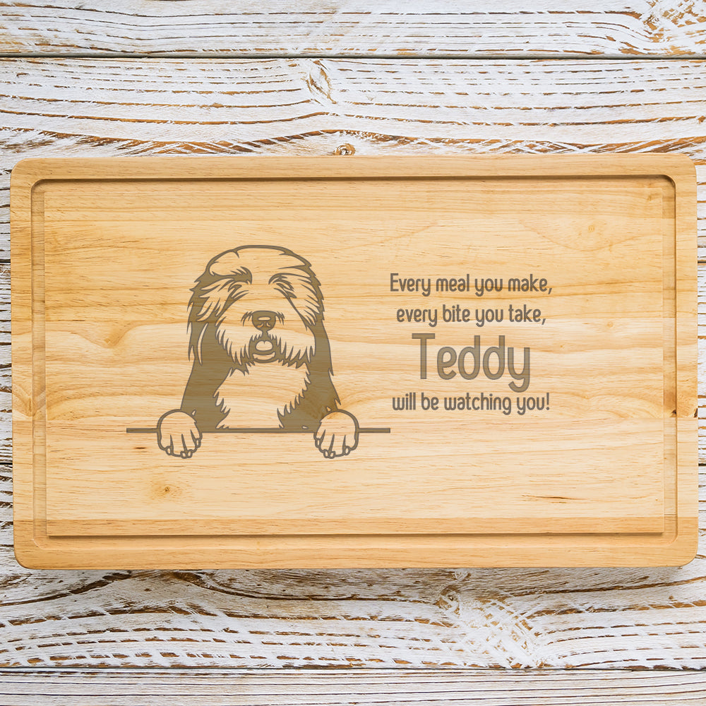 Personalised Chopping Board - Dog Breed & Name