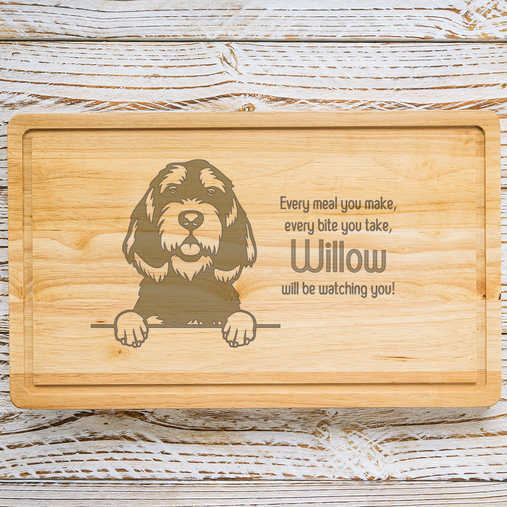 Personalised Chopping Board - Dog Breed & Name