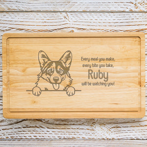 Personalised Chopping Board - Dog Breed & Name