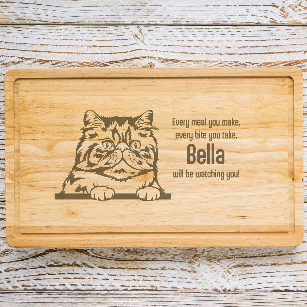 Personalised Chopping Board - Cat Breed & Name