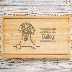 Personalised Chopping Board - Dog Breed & Name