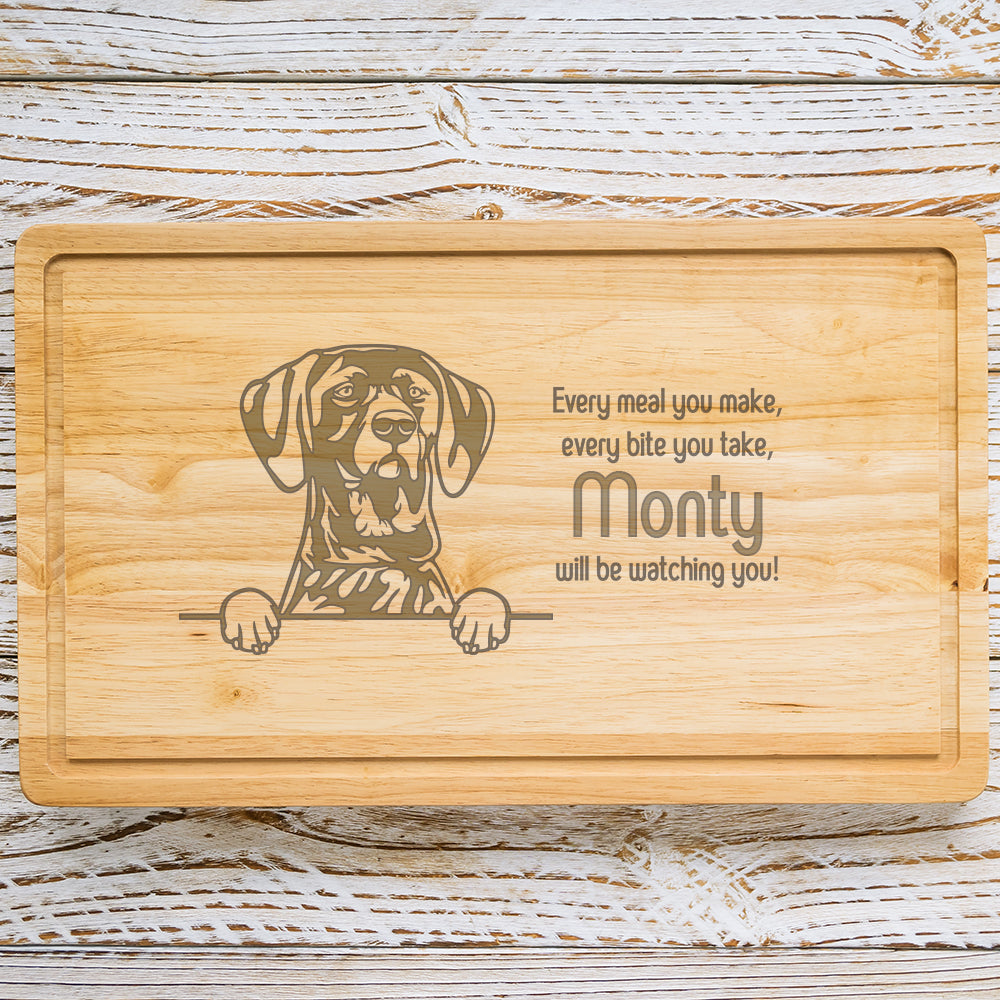 Personalised Chopping Board - Dog Breed & Name