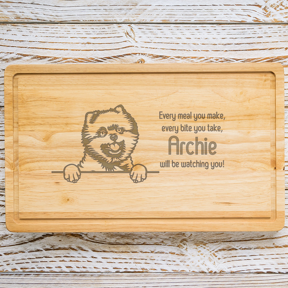 Personalised Chopping Board - Dog Breed & Name