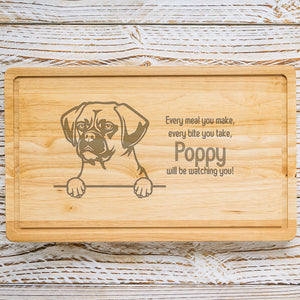 Personalised Chopping Board - Dog Breed & Name