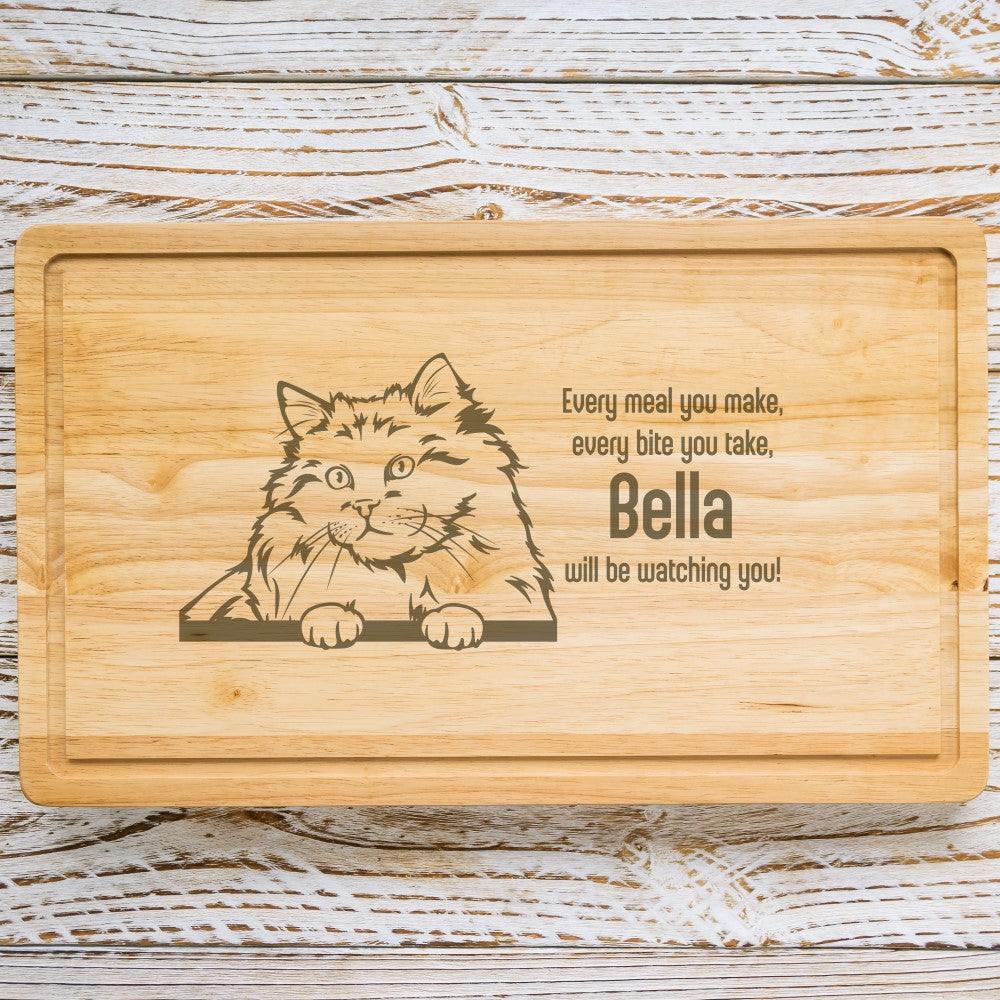 Personalised Chopping Board - Cat Breed & Name