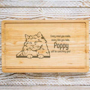 Personalised Chopping Board - Cat Breed & Name