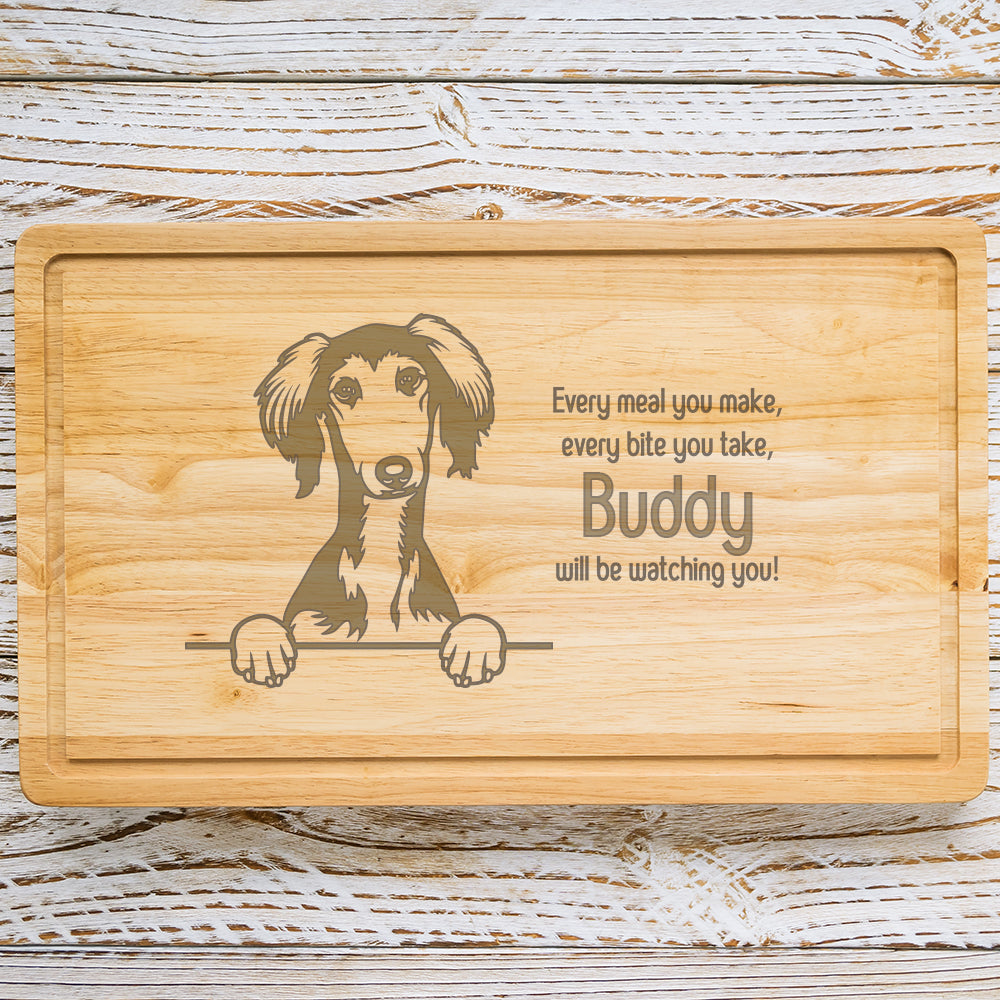 Personalised Chopping Board - Dog Breed & Name