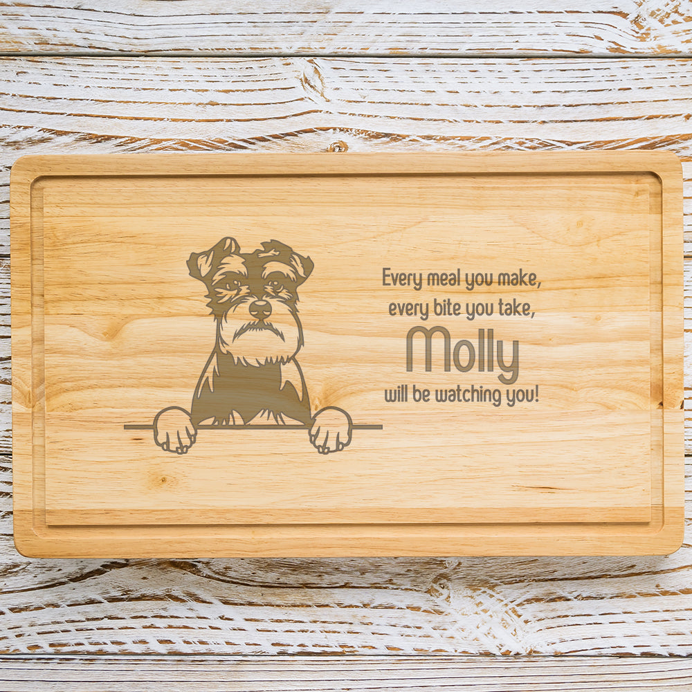 Personalised Chopping Board - Dog Breed & Name