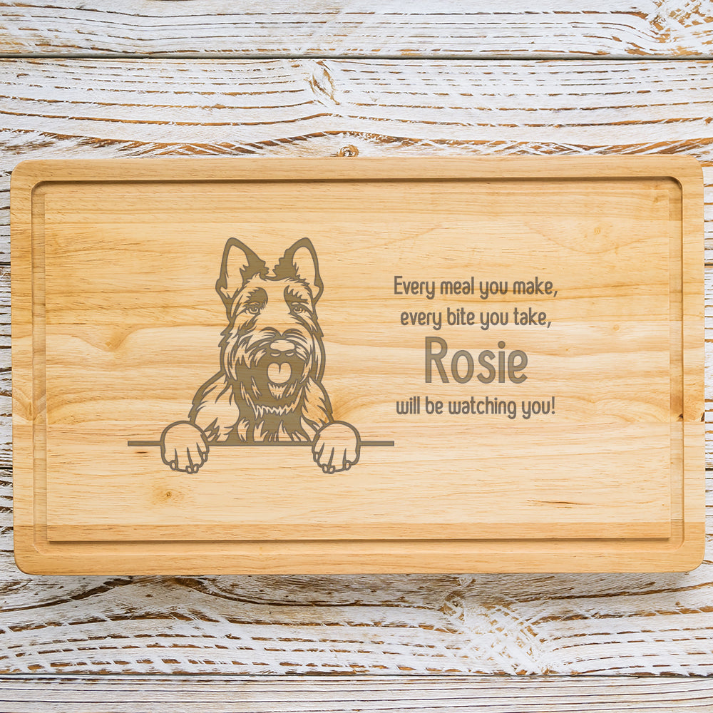 Personalised Chopping Board - Dog Breed & Name