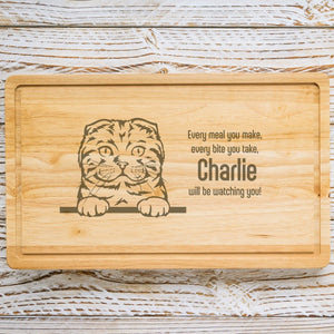 Personalised Chopping Board - Cat Breed & Name