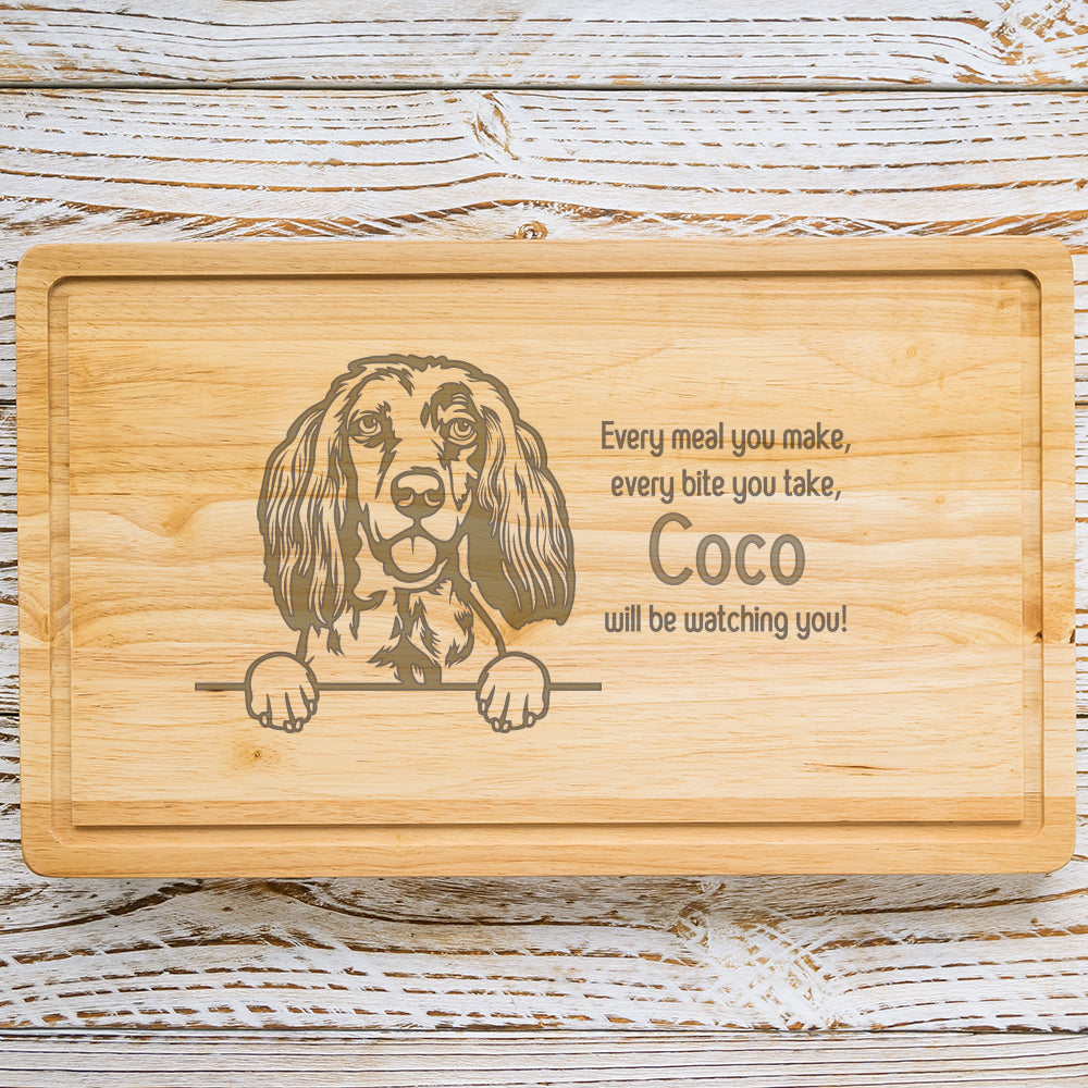 Personalised Chopping Board - Dog Breed & Name