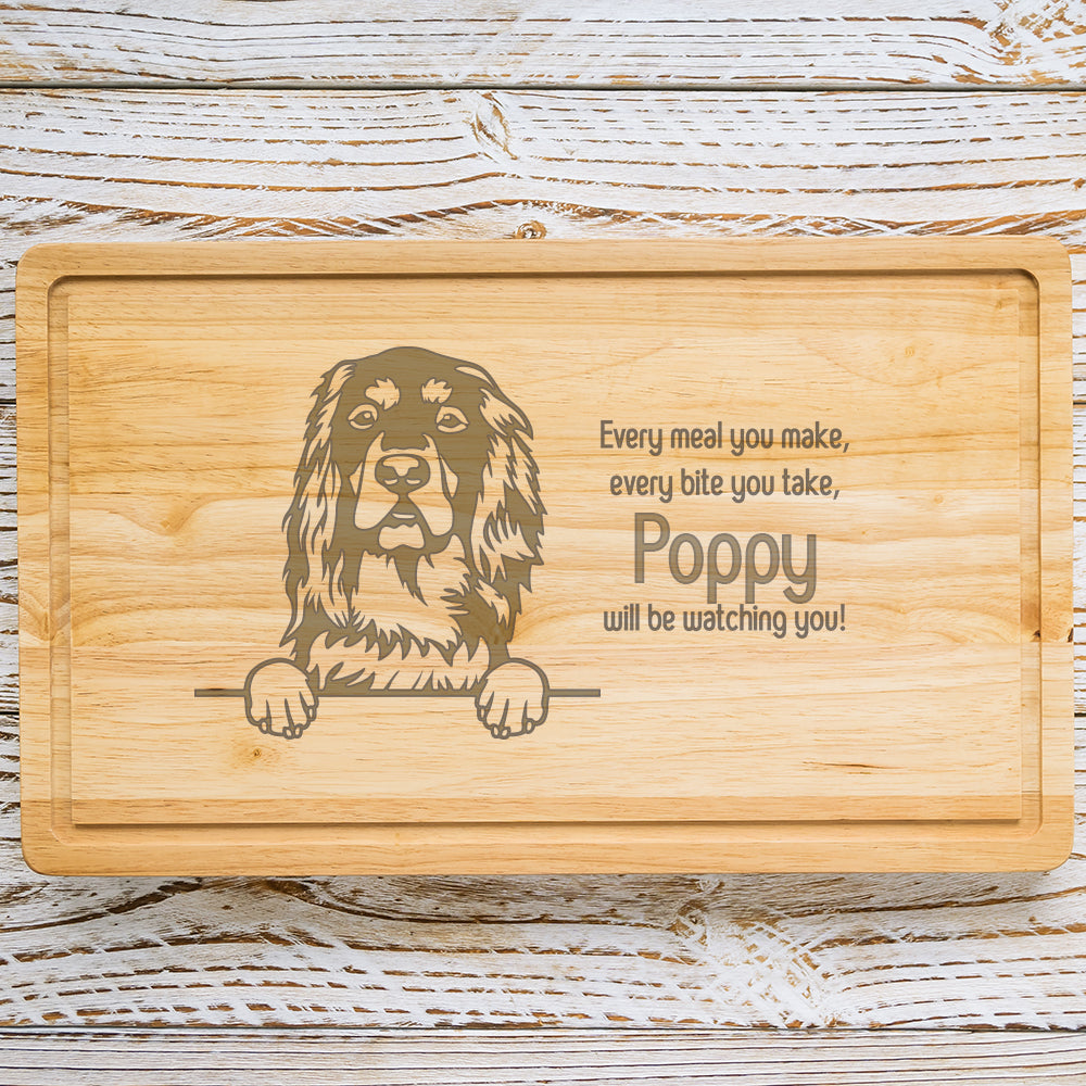 Personalised Chopping Board - Dog Breed & Name