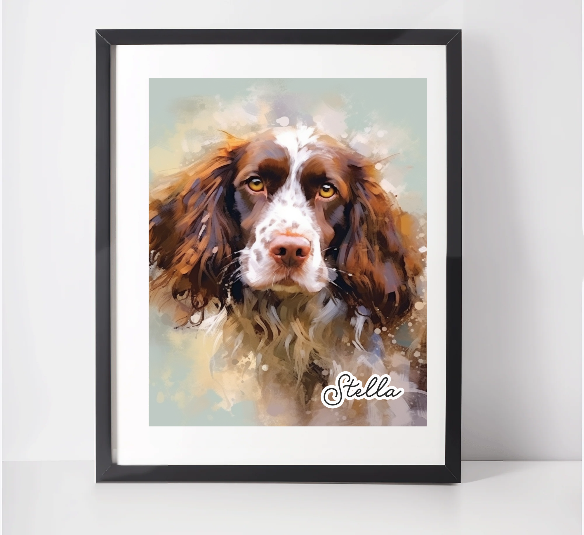 Personalised Springer Spaniel Art Print