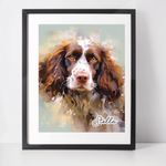 Personalised Springer Spaniel Art Print