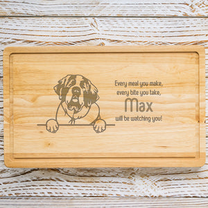 Personalised Chopping Board - Dog Breed & Name