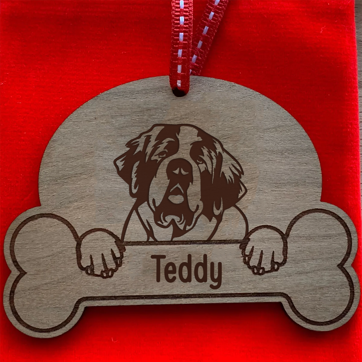 Personalised Dog Breed & Name Christmas Decoration