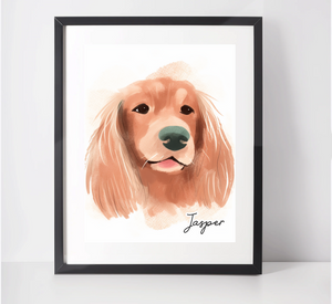 Personalised  Sussex Spaniel Art Print