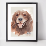 Personalised  Sussex Spaniel Art Print