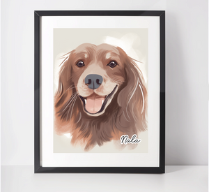 Personalised  Sussex Spaniel Art Print