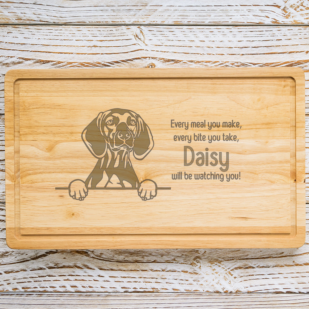 Personalised Chopping Board - Dog Breed & Name