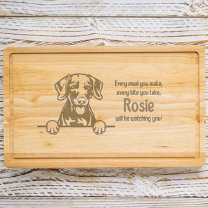 Personalised Chopping Board - Dog Breed & Name