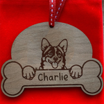 Personalised Dog Breed & Name Christmas Decoration