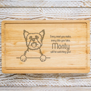 Personalised Chopping Board - Dog Breed & Name