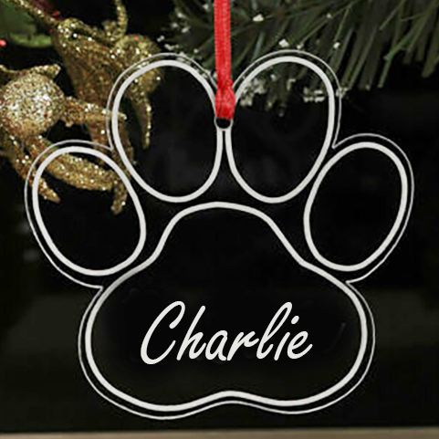 Dog Paw Christmas Tree Decoration