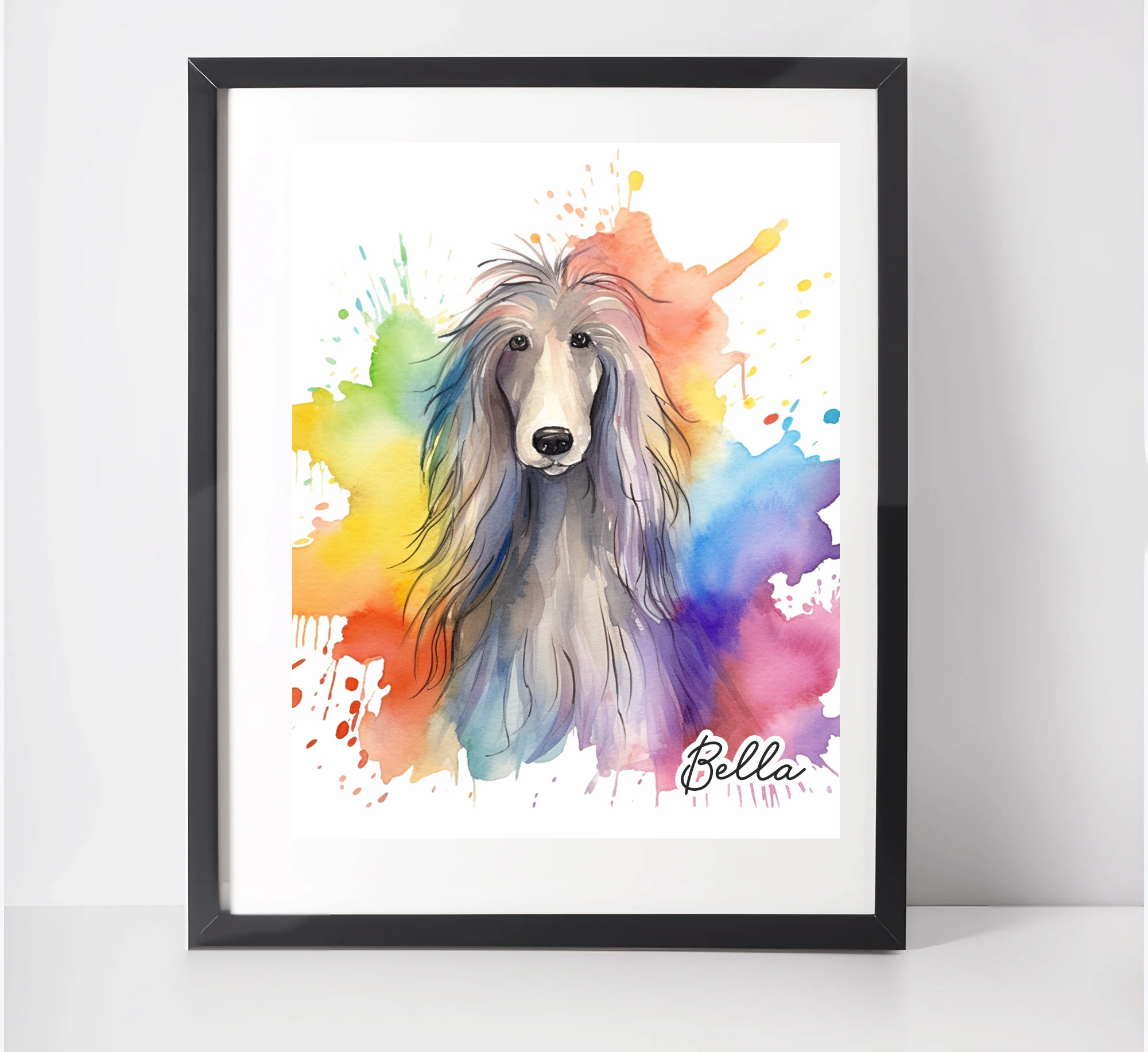 Personalised Afghan Hound Art Print