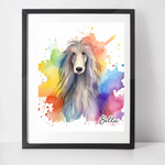 Personalised Afghan Hound Art Print