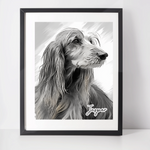 Personalised Afghan Hound Art Print