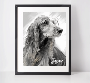 Personalised Afghan Hound Art Print