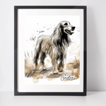 Personalised Afghan Hound Art Print